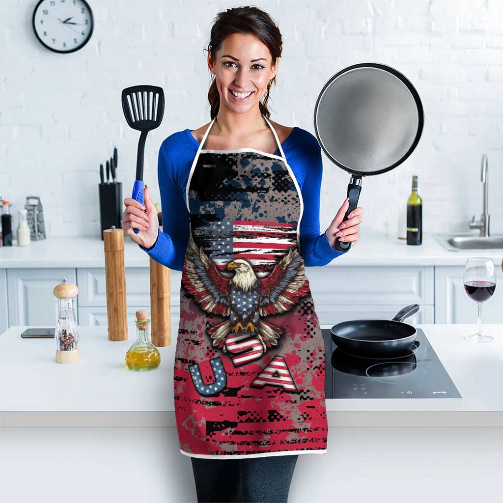 Patriotic Rebel American Apron Grunge USA Eagle Flag - Wonder Print Shop