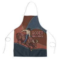 Bull Riding Apron Western Cowboy Denim And Leather Effect