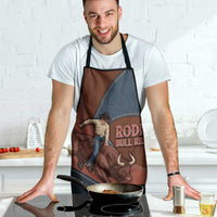 Bull Riding Apron Western Cowboy Denim And Leather Effect