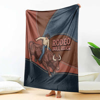 Bull Riding Blanket Western Cowboy Denim And Leather Effect