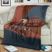Bull Riding Blanket Western Cowboy Denim And Leather Effect