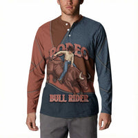 Bull Riding Button Sweatshirt Western Cowboy Denim And Leather Effect