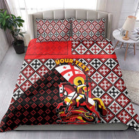 Personalized Georgia Bedding Set Saint George Dragon Slayer Folk Pattern