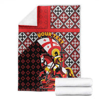 Personalized Georgia Blanket Saint George Dragon Slayer Folk Pattern