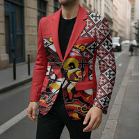 Personalized Georgia Blazer Saint George Dragon Slayer Folk Pattern