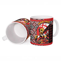 Personalized Georgia Ceramic Mug Saint George Dragon Slayer Folk Pattern