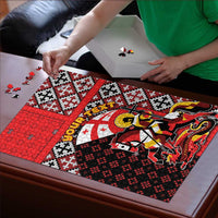 Personalized Georgia Puzzle Saint George Dragon Slayer Folk Pattern