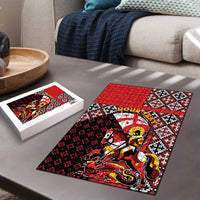 Personalized Georgia Puzzle Saint George Dragon Slayer Folk Pattern