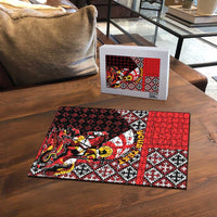 Personalized Georgia Puzzle Saint George Dragon Slayer Folk Pattern