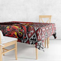 Personalized Georgia Tablecloth Saint George Dragon Slayer Folk Pattern