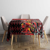 Personalized Georgia Tablecloth Saint George Dragon Slayer Folk Pattern