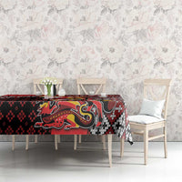 Personalized Georgia Tablecloth Saint George Dragon Slayer Folk Pattern