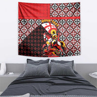 Personalized Georgia Tapestry Saint George Dragon Slayer Folk Pattern