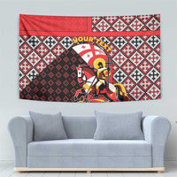 Personalized Georgia Tapestry Saint George Dragon Slayer Folk Pattern