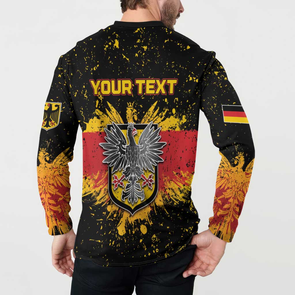 Personalized Germany Button Sweatshirt Bundeswappen Art Symbol - Wonder Print Shop