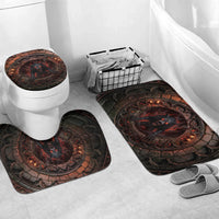 3D Illusion Black Shuck Halloween Bathroom Set Spectral Hellhound Chained Stone Well