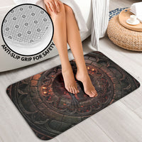3D Illusion Black Shuck Halloween Bathroom Set Spectral Hellhound Chained Stone Well