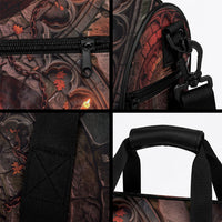 3D Illusion Black Shuck Halloween Duffle Bag Spectral Hellhound Chained Stone Well