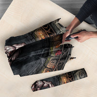 3D Illusion Strzyga Halloween Umbrella Slavic Vampire Rune Stone Well