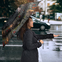 3D Illusion Strzyga Halloween Umbrella Slavic Vampire Rune Stone Well