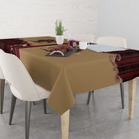 Western Yoke Tablecloth Black Santa Cowboy Retro Style - Wonder Print Shop