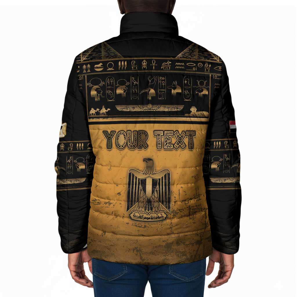 Personalized Egypt Padded Jacket Ancient Ankh Luxury - Wonder Print Shop