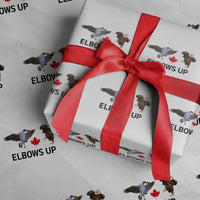 Elbows Up Wrapping Paper Roll Canada Goose Vs Eagle Maple Leaf - Wonder Print Shop