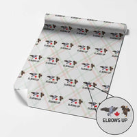 Elbows Up Wrapping Paper Roll Canada Goose Vs Eagle Maple Leaf - Wonder Print Shop