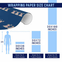 Floral Bunny Easter Wrapping Paper Roll Shabby Chic Rose Pattern