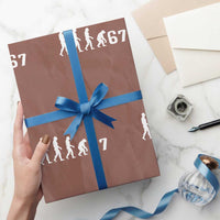 Funny 67 Reverse Evolution Wrapping Paper Roll Sarcastic Six Seven Meme - Wonder Print Shop