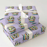Funny Alien Bunny Ears Easter Wrapping Paper Roll Extraterrestrial Gift