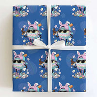 Funny Baseball Easter Wrapping Paper Roll Drip Ice Cream Bunny Easter