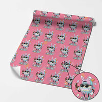 Funny Baseball Easter Wrapping Paper Roll Drip Ice Cream Bunny Easter