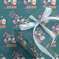 Funny Bruh Dab Rabbit Eggs Easter Day Wrapping Paper Roll