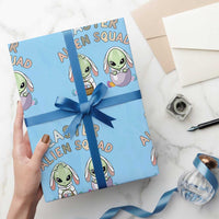 Funny Easter Alien Squad Bunny Ears Gift Wrapping Paper Roll