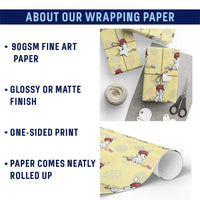 Funny Easter Bunny Wearing Hat American Wrapping Paper Roll