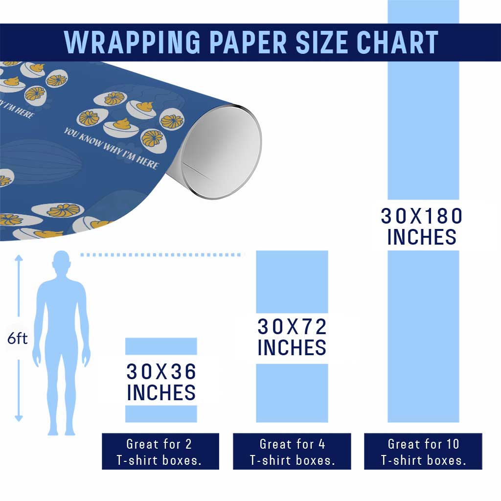 Funny Easter Day Thanksgiving Deviled Egg Wrapping Paper Roll You Know Why I'm Here