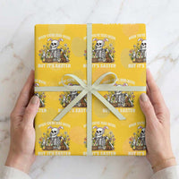 Funny Easter Skeleton Wrapping Paper Roll When You're Dead Inside But It's Easter
