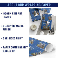 Funny Easter Skeleton Wrapping Paper Roll When You're Dead Inside But It's Easter