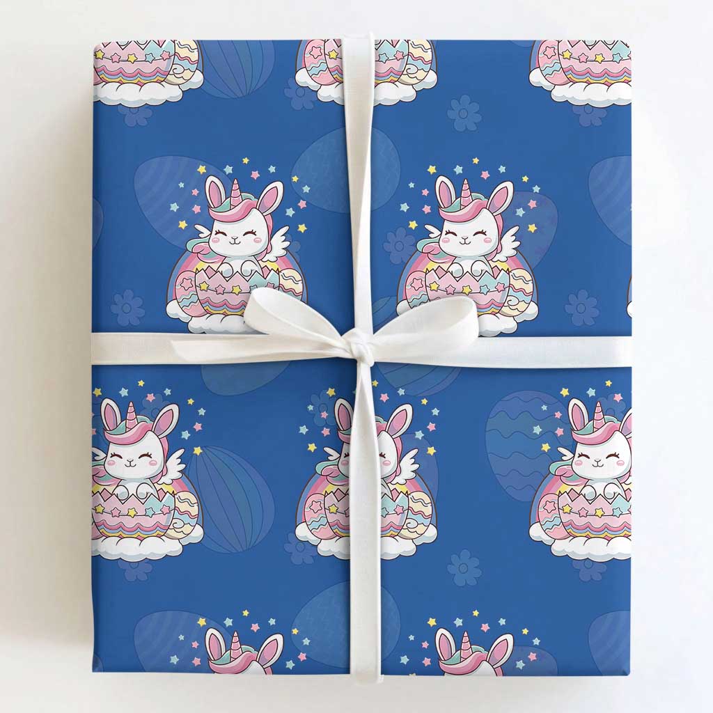 Funny Easter Unicorn Bunny Easter Eggs Wrapping Paper Roll