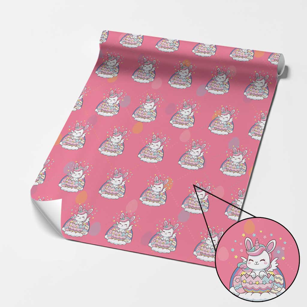 Funny Easter Unicorn Bunny Easter Eggs Wrapping Paper Roll