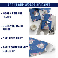Funny Easter Unicorn Bunny Easter Eggs Wrapping Paper Roll