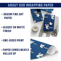 Funny Easter Wrapping Paper Roll Bunny Gamer Egg Hunter