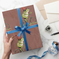 Funny Frog St Patricks Day Wrapping Paper Roll Off To Commit Shenanigans Four Leaf Clover