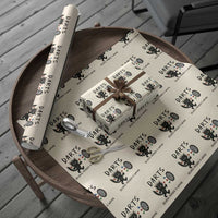 Funny Grumpy Cat Dart Player Wrapping Paper Roll Because Murder Is Wrong Pub Game Gift - Wonder Print Shop
