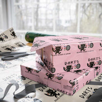Funny Grumpy Cat Dart Player Wrapping Paper Roll Because Murder Is Wrong Pub Game Gift - Wonder Print Shop