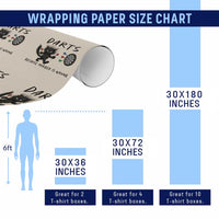 Funny Grumpy Cat Dart Player Wrapping Paper Roll Because Murder Is Wrong Pub Game Gift - Wonder Print Shop