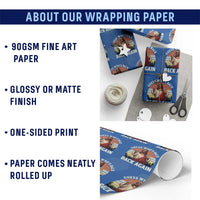 Funny Jesus Easter Wrapping Paper Roll Guess Who's Back? Back Again Easter