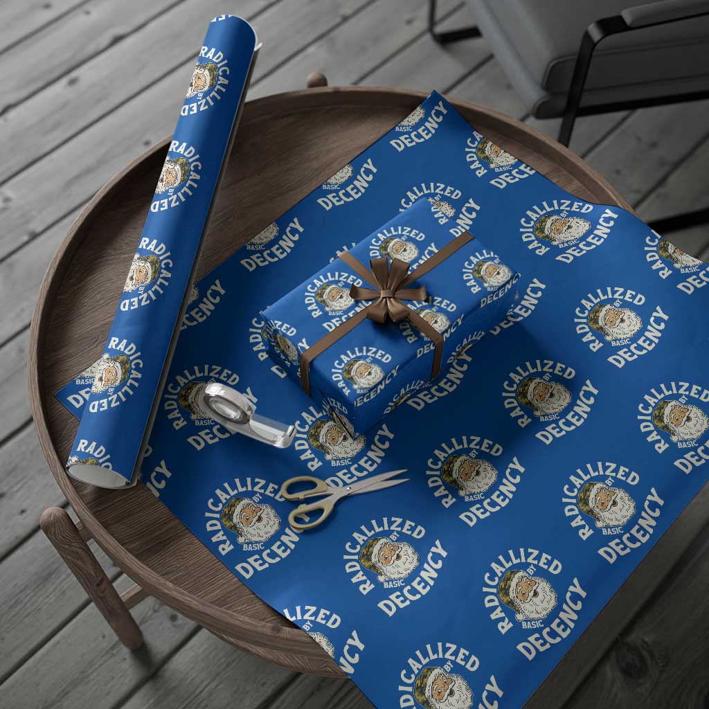 Funny Santa Camo Christmas Wrapping Paper Roll Radicalized By Basic Decency - Wonder Print Shop