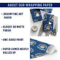 Funny Santa Camo Christmas Wrapping Paper Roll Radicalized By Basic Decency - Wonder Print Shop